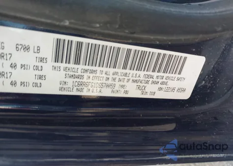 2013 Ram 1500 Tradesman from USA, damaged, VIN 1C6RR6FG1DS570059